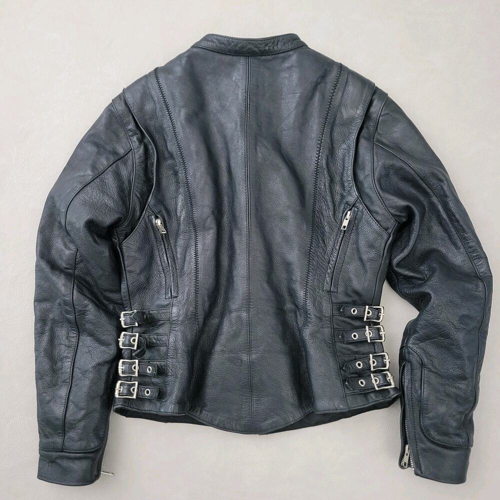 First Classics Womens Small Leather Motorcycle Riding Jacket Removable Liner
